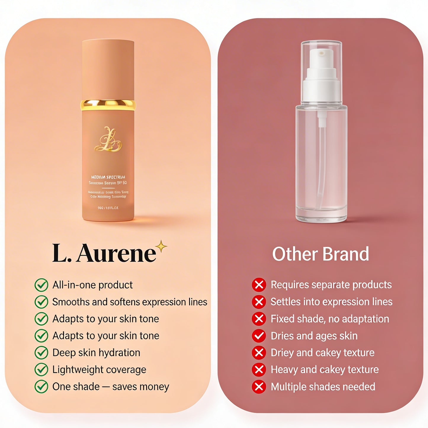 L. Aurene — Color-Adapting Sunscreen Serum SPF 50 | 30g