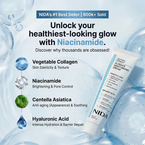 NIDA Ultimate Moisturizing Cream | Korean Skincare SPF 50 | 100 mL